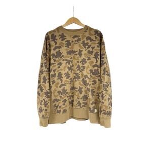 Orvis 1971 Camo Fleece Pullover Crew Neck Sweatshirt Hunting Outdoor Mens Large